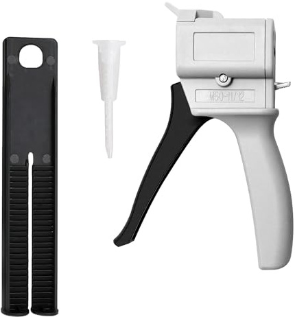 Dosierpistole für 50 ml AB-Epoxid-Kartuschen, 1:1 Mischverhältnis, Leichte Klebepistole für zwei-komponentige Klebstoffe, einfach zu bedienen, Klebepistole Griff Klebstoff Gemischt