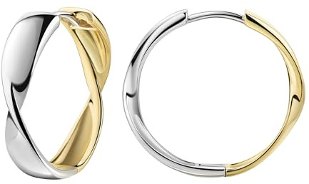 Zeeme Silber Damen Klappcreolen 925/- Sterling Silber 2,5cm Glänzend ohne mehrfarbig 341210025