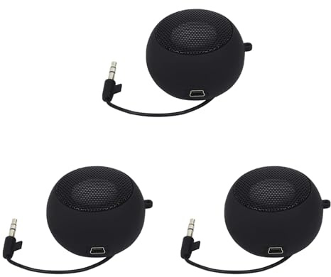 Lobamop 3X Mini Speaker Portable Rechargeable Travel Speaker with Aux Input Wired 3.5mm Headphone Jack
