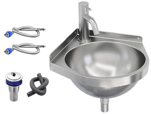 Lavabo Pequeño para Baño acero inoxidable triangular y semicircular