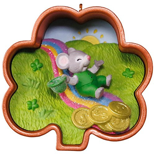 Hallmark Ausstechform Maus Leprechaun Ornament, 6-teilige Serie, Christbaumschmuck, Metall, Pulverbeschichtet