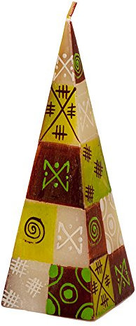 Kapula Pyramide Kerze 'Macadamia Design' 7 x 20 cm