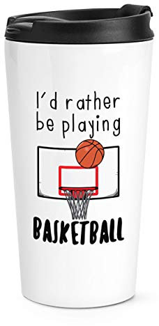 I'D Rather Ser Juego Baloncesto Viaje Taza
