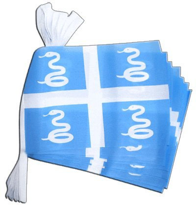 Digni Guirlande 15 Drapeaux France Martinique - 5,9 m Sticker Gratuit