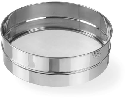 HENDI Tamis à Sucre Glace, Maille Très Fine, Passoire de Cuisine, Tamiseur Compatible Lave-Vaisselle, ⌀250x(H)75mm, Acier Inoxydable