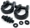 GearAmerica Mega Duty Abschleppschäkel SCHWARZ (Zweierpack) | 34 Ton Belastbarkeit (8T Arbeitslastbegrenzung) | 22 mm Bolzen + verschiedene Unterlegscheiben | Für die 4x4-Geländewagenwiederherstellung