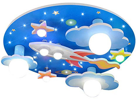 COCOL Kinderzimmer Deckenleuchte universum Sterne Kinderzimmer Deckenleuchte mit weißem LED-Licht Lampe Schlafzimmer Umgebung für Jungen und Mädchen Cartoon 610 * 610 * 190mm
