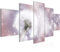 Runa Art - Bilder Pusteblume 200 x 100 cm 5 Teilig XXL Wanddekoration Design Rosa Grau 015151b