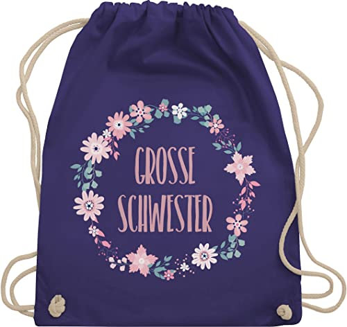 Turnbeutel Rucksack - Taschen - Große Schwester - Schwesterherz - Unisize - Lila - geschenk für schweste geschenke geschwisterkinder schwestern sis beutel geschwistergeschenk grosse big sister