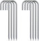 AAGUT 8X Galvanized Rebar Tent Stakes J Hook 12 inch, Dog Dig Defence Chain Link Fence Stakes Canopy Yard Landscape Garden Staples, Heavy Duty Metal Tent Stakes Steel Ground Anchors(RebarStakes-8_UK)