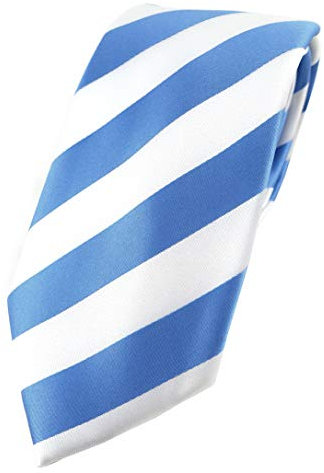 TigerTie Designer Krawatte in blau weiss gestreift