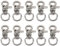 Karabiner Mit Drehgelenk Für Schlüsselanhänger Karabiner Haken Mit Dreh Gelenk Wirbelkarabiner Schnapphaken Mit Drehgelenk Scherenkarabiner Hundehalsband Für Schlüsselanhänger, 10 Stück, Silber