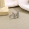 Ring Silber 925 Damen, Verstellbare Ringe Für Frauen Schmetterling Carving 925 Sterling Silber Micro Pave Zirkon Offener Ring Daumenring Ring Hochzeit Ewigkeit Schmuck Geschenke Für Mädchen Damen