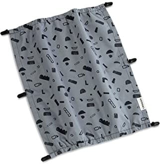 Croozer Unisex – Erwachsene Sonnenschutz Double Blue Patterned Parasol, Grün, Einheitsgröße für alle