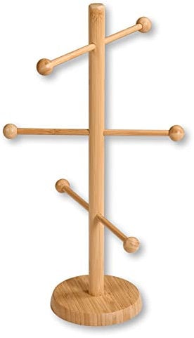 Kesper | Brez'n- und Wurstständer, 6-armig, Material: Bambus, Maße: Ø 15 cm/Höhe: 50 cm, Farbe: Braun | 58616