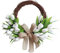 Artificial Tulip Flower Wreaths, Spring Silk Flower Wreath Tulip Front Door Wreath, for Spring Summer Winter Home Wedding Festival Decor, 15.7 inch, qzjijosen (White)