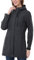Outdoor Ventures Veste de pluie longue softshell avec capuche pour femme - Veste de mi-saison doublée - Veste fonctionnelle imperméable coupe-vent - Veste de randonnée respirante, Noir à carreaux XL