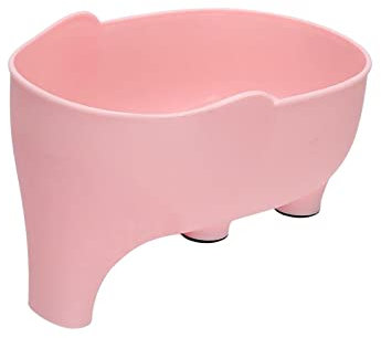 Duiaynke The Elephant Shaped Drain Basket Home Fruit Vegetable Basket Kitchen Sink Strainer Reusable Multifunctional Drain Shelf (Pink)