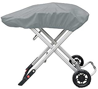 Grillabdeckung für Weber 9010001 Traveler tragbarer Gasgrill – strapazierfähiges, wasserdichtes Oxford-Gewebe und verstellbarer Saum-Grillabdeckung