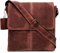 J. Wilson London 100% echtes echtes Vintage Hunter Leder handgefertigt Herren Leder Klappe Alltag Crossover Schulter Arbeit iPad Messenger Bag, Vintage Rotbraun, M