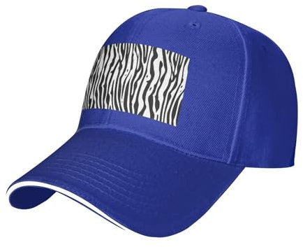 YYHWHJDE Zebra Print Prints Unisex Baseball Cap Schwarz: Atmungsaktiv, Leicht, blu, Einheitsgröße