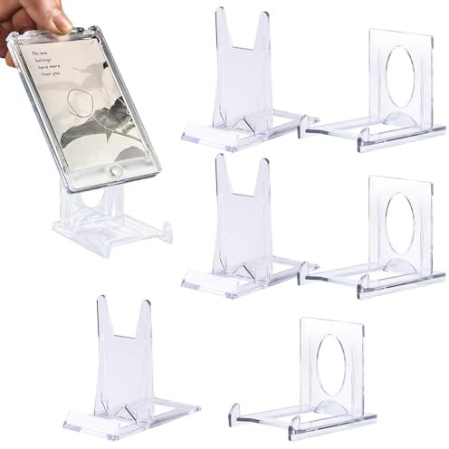 6 Stück Acryl Teller Ständer - Kleiner transparenter verstellbarer dekorativer Plattenhalter - Fotoständer Für Fotodisplays, Schilder, Rahmen