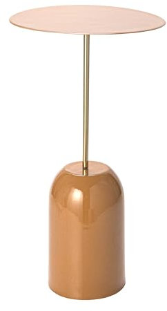 Bloomingville, Runder Beistelltisch aus emailliertem Metall, goldfarben