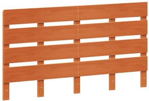vidaXL Kopfteil, Bettkopfteil mit Beinen für Schlafzimmer, Betthaupt für Doppelbett, Bettzubehör, Wachsbraun 150cm Massivholz Kiefer