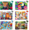 6 Packs 36 Pieces Large Puzzles for Seniors,Dementia Puzzles for Elderly Adults,Jigsaw Puzzles for Adults Seniors with Alzheimer's Dementia with 3 Storage Bags(Animals