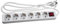 Regleta 6 vías con Interruptor, 1,5 m, 3G, 1,5 mm² Blanca, Ideal para conectar múltiples Dispositivos y Proteger contra sobrecargas.