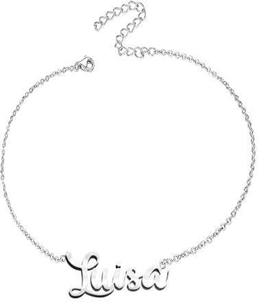 various Armband für Damen mit Namen, Edelstahl, personalisierbar, Silber, für Damen, personalisierte Geschenke für Frauen, Mütter, Mädchen, Paare, beste Freundin, 160mm + 90mm, Legierter Stahl