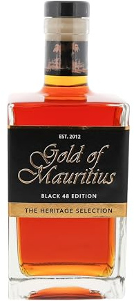 Gold of Mauritius I Rum Black 48 Edition I 700 ml I 48% Volume | Premium Rum aus Mauritius
