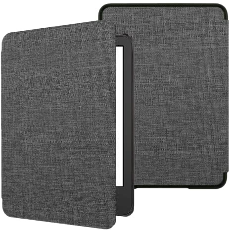 TOKILO Custodia per 6 pollici (11th Gen 2024/2022 Release) E-Reader, morbida pelle PU Cover con Wake/Sleep, non compatibile con iPad/Kobo/Tolino/Pocketook/Sony e-book reader, grigio
