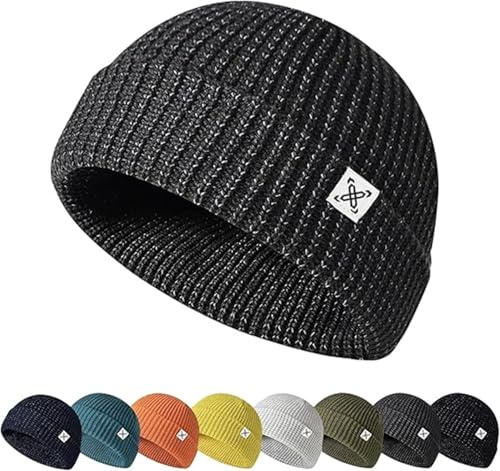 Flex Beanie 2.0, Weflexus Reflective Beanie - Ausgewählte Wolle hochreflektierende Faser, Flex Beanie reflektierend, warme Strickmütze für Winter Nacht Spaziergänge, Unisex