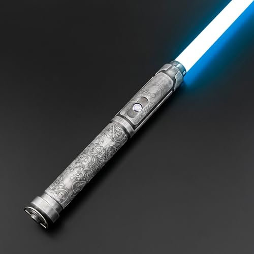 HJHUUA Pixel Lightsaber,vintage Engraving Metal Handle Lightsabers,9 Dynamic Light Effects,16 Sets Of Sound Fonts,rechargeable Light Saber For Adult Teen Gifts,Festival,cosplay,party