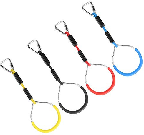 ZenithAur Gymnastikringe für Kinder, 4-teiliges Set für Outdoor-Training und Klettersportaktivitäten