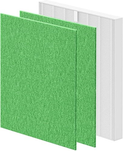 AP-1512HH & 200M Filter Compatible with Coway Airmega AP-1512HH and 200M Air Purifi-ers, Compared to Part # 3304899, 1 True HEPA and 2 Pollen Pre-Filters, Green
