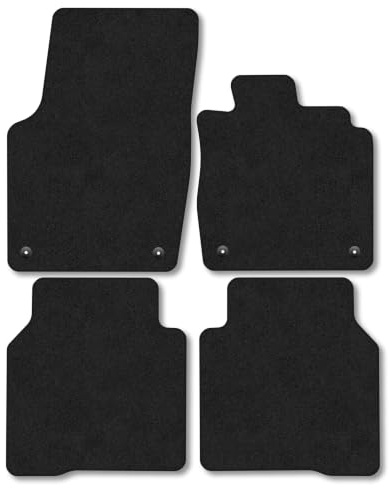 VW ID.7 (2024+) [Tourer] Carpet Car Mats | Black Edge Trim Tailored Fit Floor Mats Full Coverage Protection Accessories Easy Clean Anti Slip Made in the UK