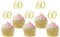 Sotpot 30PCS Gold Glitter 60th Birthday Cupcake Toppers Cheers to 60 Years Cupcake Picks for 60th Birthday Anniversary Party Decorations