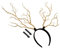 WRITWAA Geweih-Kopfschmuck Hirschgeweih Haarband Hirschhörner Reh Ast Geweih Stirnband hair accessories for party haarreif reindeer headband Blume Haarreifen Harz Golden
