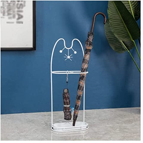 Porte-parapluies en métal en forme de chat en fer forgé pour café, bureau, maison, parapluie long et court pour entrée