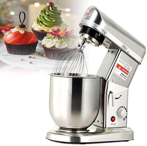 Sunseota Impastatrice Multifunzione, Ciotola, impastatrice per Pane a 3 velocità, Robot da Cucina, impastatrice per Pasticceria, con Frusta a Foglia, Frusta a Palloncino e Gancio impastatore,7L