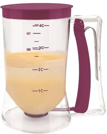 Pancake Batter Dispenser – Precision Measuring Tool for Baking | No- Waffle Mix Dispenser | Easy Pour Container for Muffin Batter | Kitchen Bottle for Pancake Mix, Baking Batter Tool