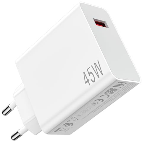 45W Ladegerät USB für Turbo Charge für Redmi Note 17 15 14 13 Pro 5G | Adapter USB Netzteil Schnelllade Charger für Xiaomi Pad 7 6 für POCO C75 X7 M7 Pro M6 für Redmi 17 15C Note 15 14 13 12Pro