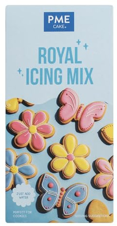 PME Glänzende Royal Icing Mix (450 g), unkompliziertes Zuckerguss für schnelles und einfaches Dekorieren von Keksen