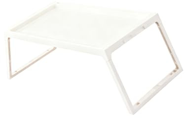 Generic Klappbarer Betttisch, Einfach zu Verstauen, Laptop-Bett-Tablett, Feine Details Zum Arbeiten, Schreiben für zu Hause, Ungiftiges Material (White)