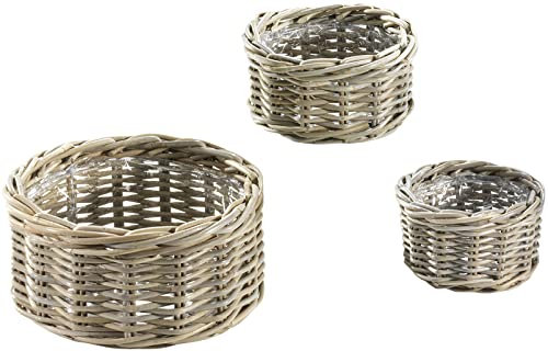 Kobolo Zeitlose Pflanzschalen in Grau 3er Set