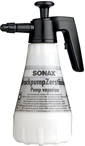 SONAX DruckpumpZerstäuber lösemittelbeständig (1 Stück) zum bequemen Aufbringen von lösemittelhaltigen Reinigungs- und Pflegemitteln | Art-Nr. 04969000