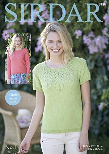 Sirdar 8128 Knitting Pattern Womens Long and Short Sleeved Tops in No. 1 DK