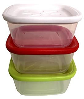 Guzzini 21835552 Set 3 Contenitori Ermetici Quadrati Grandi